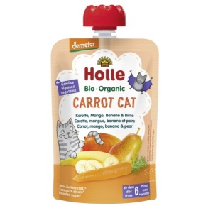 Piure de morcovi cu mango, banane si pere, Holle, ECO, 100g