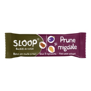 SLOOP BATON 100% Fructe si Nuci PRUNA&MIGDALE, 42g