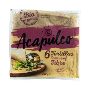 Tortillia Wraps, integrala, Acapulco, ECO, 240g expira la17.08.2026