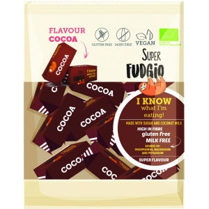Caramele cu Cocos & Cacao, Fudgio, ECO, 150g (fara lapte, fara gluten)