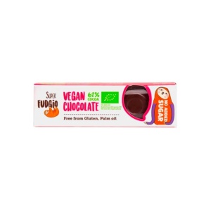 Ciocolata 62% cacao, Fudgio, ECO, 40g (vegana)