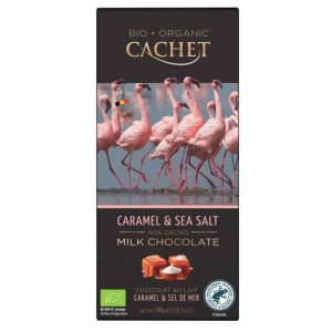 Ciocolata cu lapte si caramel sarat, Cachet, ECO, 90g