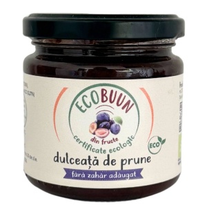 Dulceata de prune, ECOBuun, ECO, 212g (fara zahar)