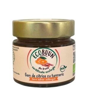 Gem de citrice cu turmeric, ECOBuun, ECO, 220g (fara zahar)
