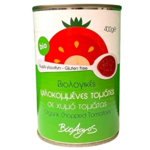 Rosii maruntite in suc de rosii, BioAgros, ECO, 400g (fara gluten)
