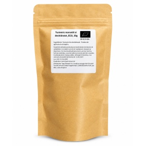 Turmeric maruntit si deshidratat, ECO, 30g - Img 2