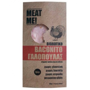 Bacon din curcan, ECO, 100g (fara gluten)