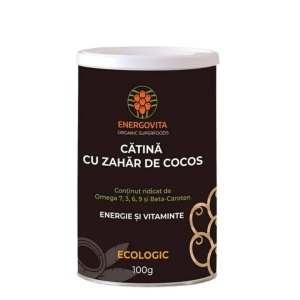 Catina deshidratata cu nectar de cocos, Energovita, ECO, 100g