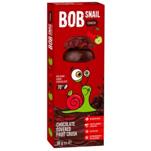 Fruit Snack - cireșe și ciocolată, Bob Snail, 30g (fara zahar)