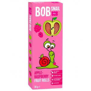 Jeleu natural din mere si zmeura, BOB Snail, 30g (fara zahar)