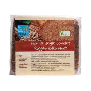 Paine integrala de secara feliată, Pural, ECO, 375g