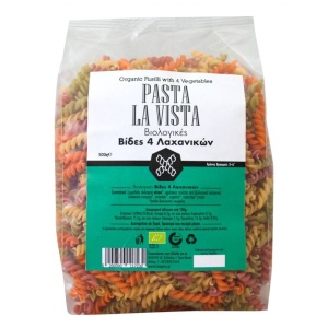 Paste fusilli din grau integral cu 4 legume, ECO, 500G expira la 30.08.2026