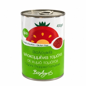 Rosii maruntite in suc de rosii, BioAgros, ECO, 400g (fara gluten)