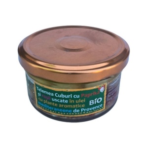 Telemea cuburi cu paprika si rosii uscate in ulei, ECO, 150ml