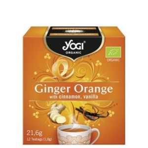 Ceai Yogi, Ginger Orange, ECO, 12 pliculete. Exp:30.12.2025