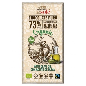 Ciocolata neagra cu ulei de masline, ECO, 100g (fara gluten)