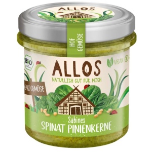 Crema tartinabila vegan cu spanac, Allos, ECO, 135g (fara gluten)