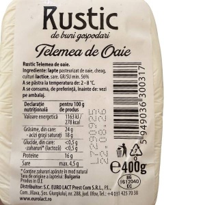 Telemea din lapte de oaie, Rustic, 400g - Img 2