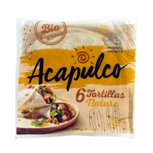 Tortillia Wraps, naturala, Acapulco, ECO, 240g