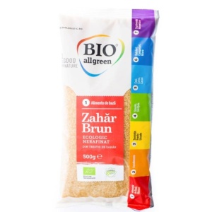 Zahar brun din trestie, BIO All Green, ECO, 500g
