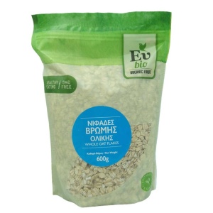 Fulgi de ovaz integrali, EuBio, ECO, 600g