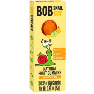 Jeleu natural din mere si pere, BOB Snail, 30g (fara zahar)