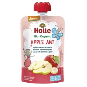 Piure de mere si banane cu pere, Holle, ECO, 100g