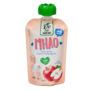 Smoothie cu mere de la 6 luni, EuBio, ECO, 90g
