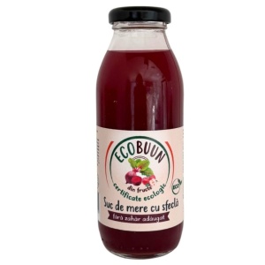 Suc de mere cu sfecla, EcoBuun, ECO, 300 ml (fara zahar)