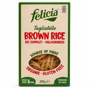 Tagliatelle de orez brun, Felicia, ECO, 250g (fara gluten)