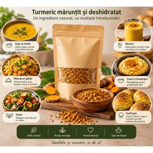 Turmeric maruntit si deshidratat, ECO, 30g - Img 3