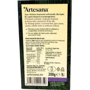 Branza maturata din lapte de capra, Artesana, 200g expira 25.07.2026 - Img 2