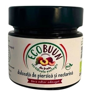 Dulceata de nectarine si piersici, ECOBuun, ECO, 200g (fara zahar)