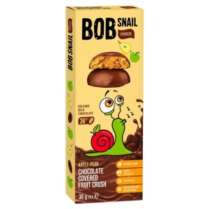 Fruit Snack - pere și ciocolată, Bob Snail, 30g (fără zahăr)