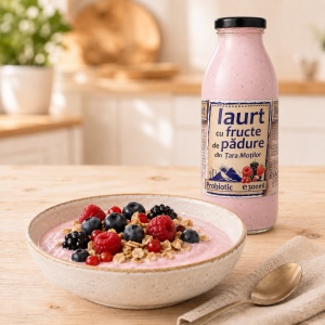 Iaurt cu fructe de padure de baut din Tara Motilor, 300ml - Img 3