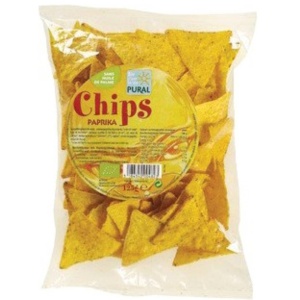 Nacho Chips cu paprika, Pural, ECO, 125g (fara gluten)(fara lactoza)