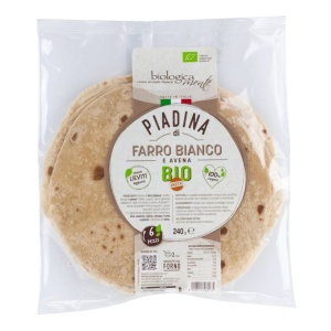 Piadina din faina de grau si ovaz, Biologicamente, ECO, (6x40g) 240g