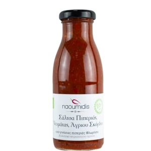 Sos de ardei, roșii și usturoi sălbatic, Naumidis, ECO, 270g