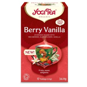Ceai de fructe de padure si vanilie, YOGI TEA, ECO, 17 pliculete a 2g,34g