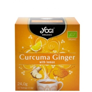 Ceai Yogi, Curcuma Ginger, ECO, 12 pliculete.