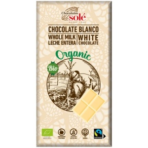 Ciocolata alba, Chocolates Sole, ECO, 100g (fara gluten)