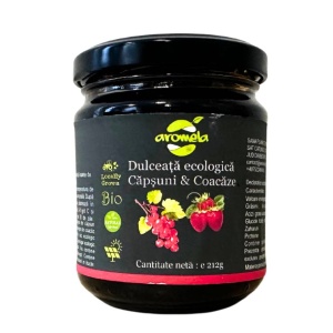 Dulceata de capsiuni si coacaze, Aromela, ECO, 212g (fara zahar)