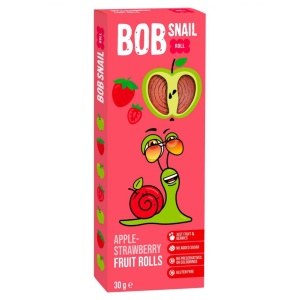 Jeleu natural din capsuni si mere, BOB Snail, 30g (fara zahar)