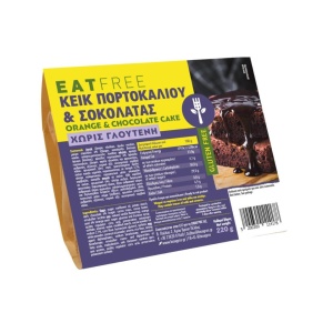 Prajitura cu portocale si ciocolata, Eat Free, 220g (fara gluten)