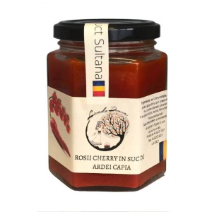 Rosii cherry intregi in suc de ardei capia, Livada Domnitei, 280g