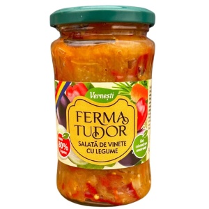 Salata de legume cu vinete, Ferma Tudor, 340g