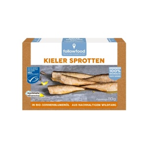 Sprot in ulei organic de floarea soarelui, Followfood, 110g