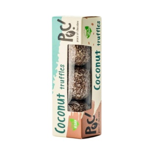 Trufe de ciocolată neagră cu cocos, POC Sweets, ECO, 45g