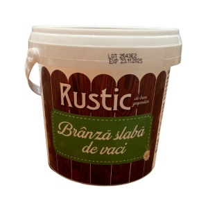 Branza slaba de vaci proaspata, Rustic, 450g