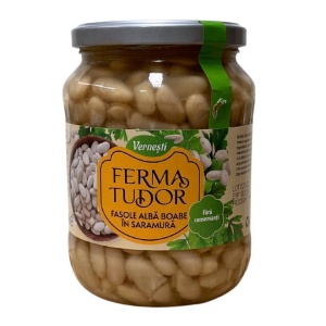 Fasole alba, boabe in saramura, 730g